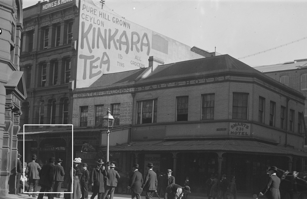 Pitt Street, Sydney, at its intersection with Market Street