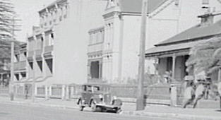 A later view of the background buildings